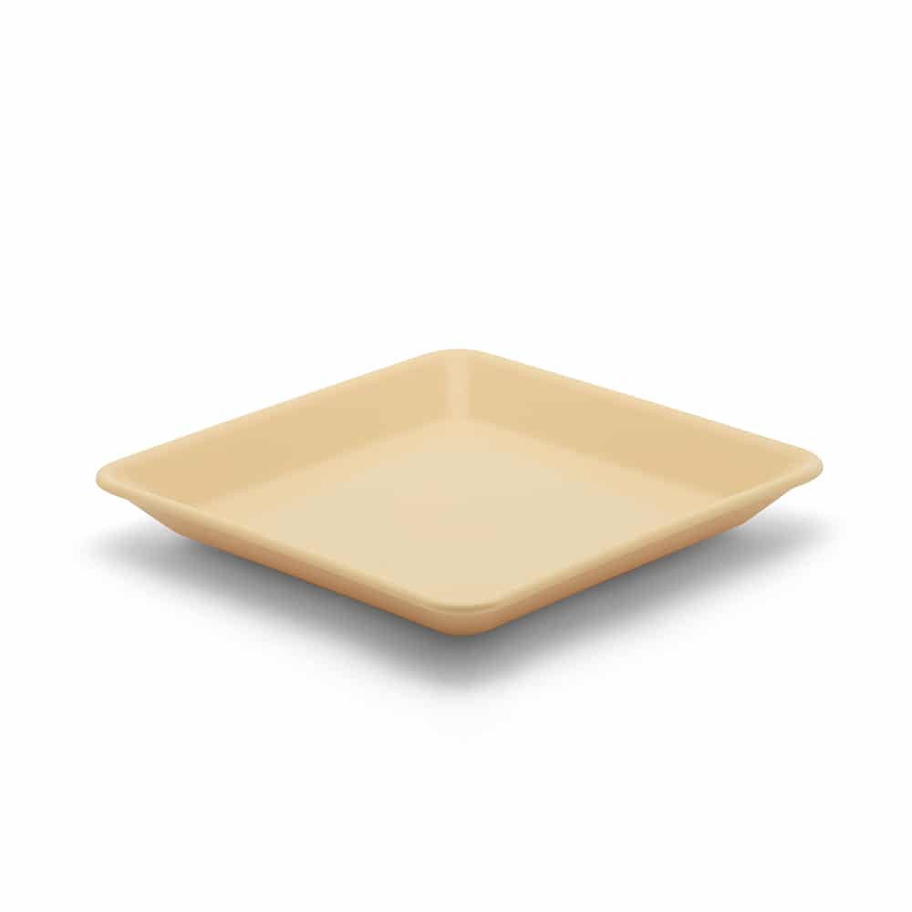 KH Healthcare Bread/Butter Plate 140 x 140mm Yellow PP (#23)