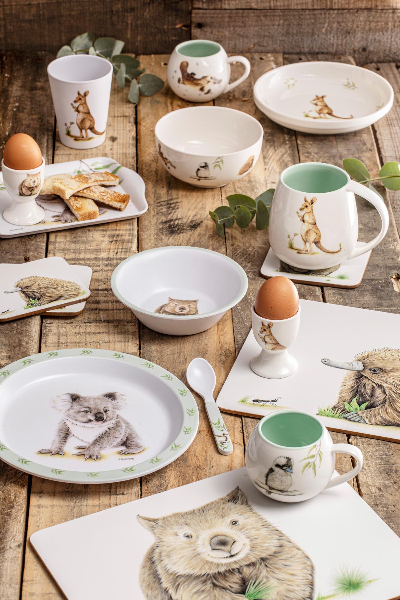 Ashdene Bush Buddies Echidna Set Of 2 Scatter Tray