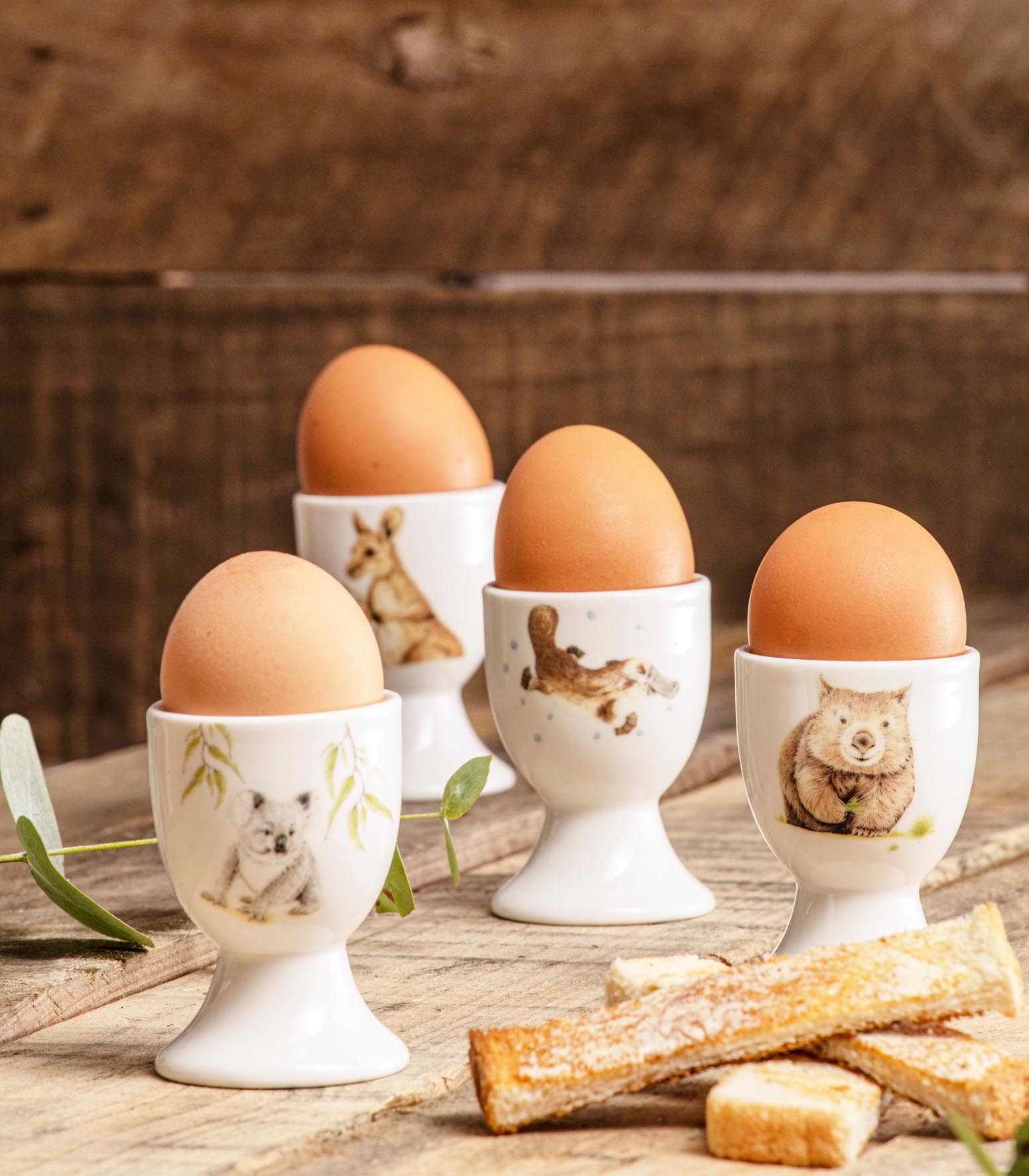 Ashdene Bush Buddies Set Of 4 Egg Cup