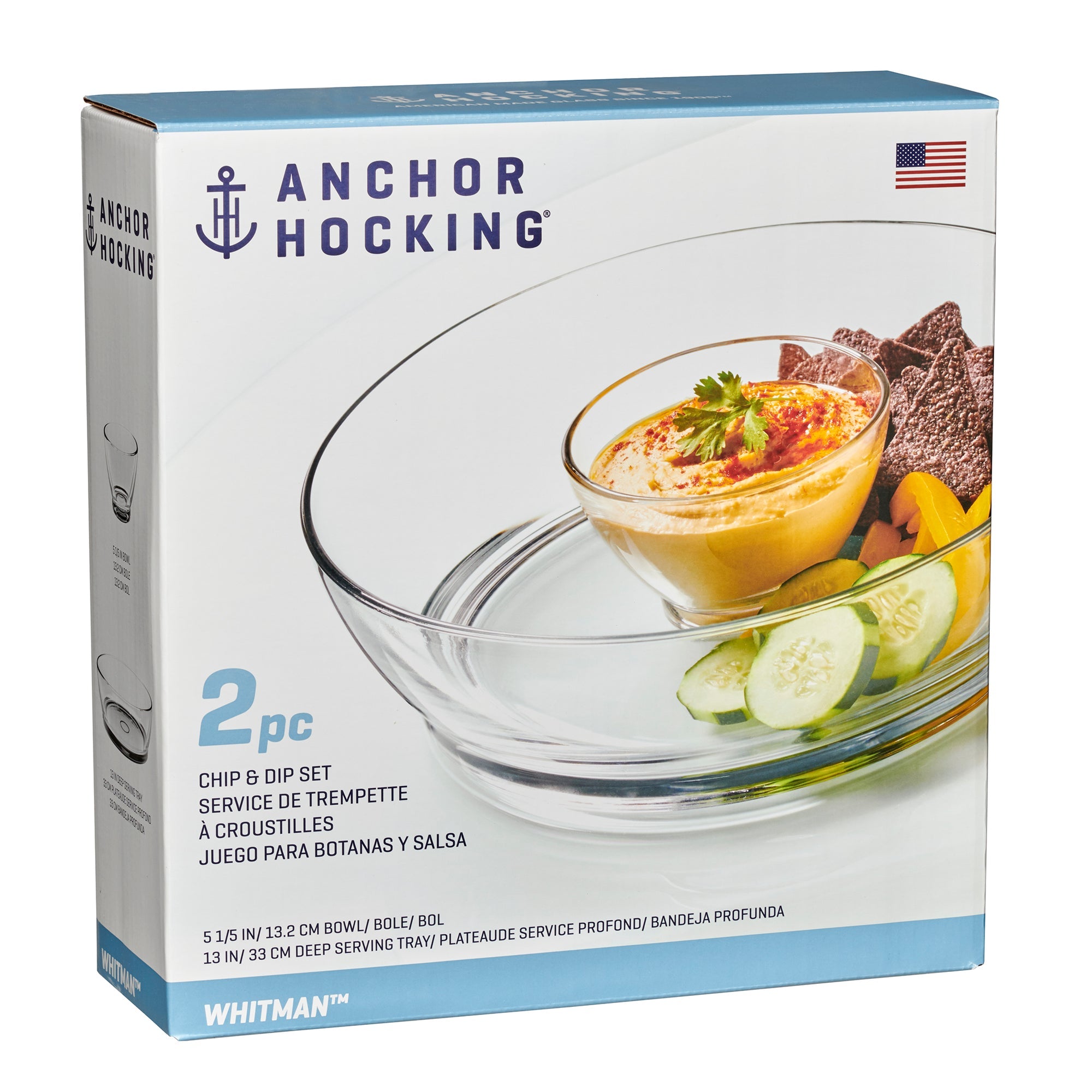 Anchor Hocking Whitman Chip & Dip Set 33cm
