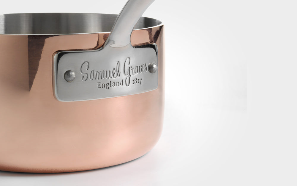 Samuel Groves 20cm Copper Saucepan W Lid