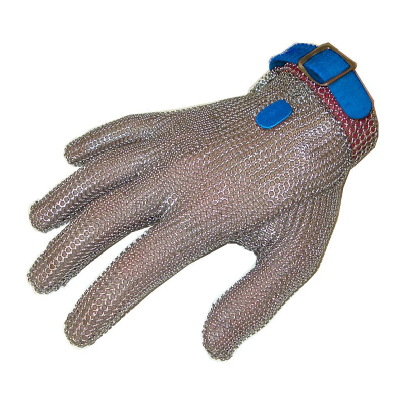 Chainex 5-Finger Ambidextrous Glove with Plastic Wrist Band – Large, Blue