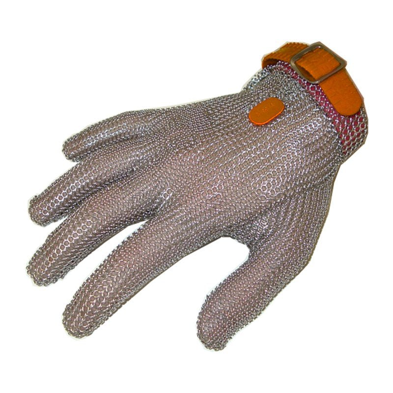 Chainex 5-Finger Ambidextrous Glove with Plastic Wrist Band – Extra Large, Orange