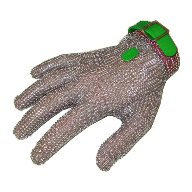 Chainex 5-Finger Ambidextrous Glove with Plastic Wrist Band – Extra Small, Green
