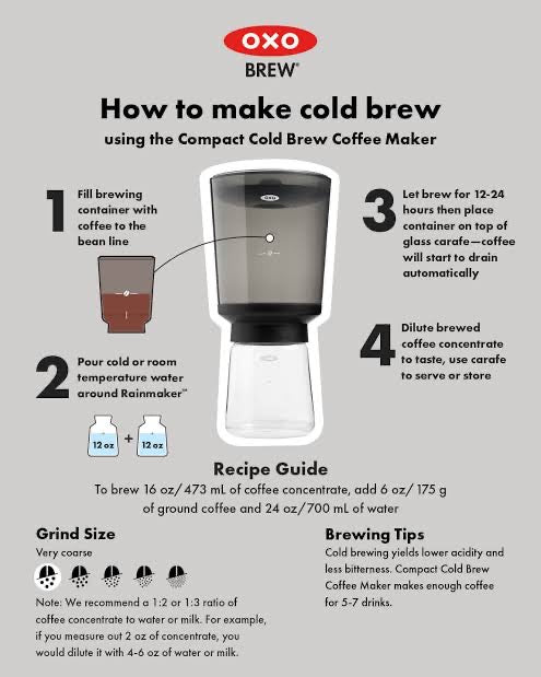 OXO Compact Cold Brew Coffee Maker