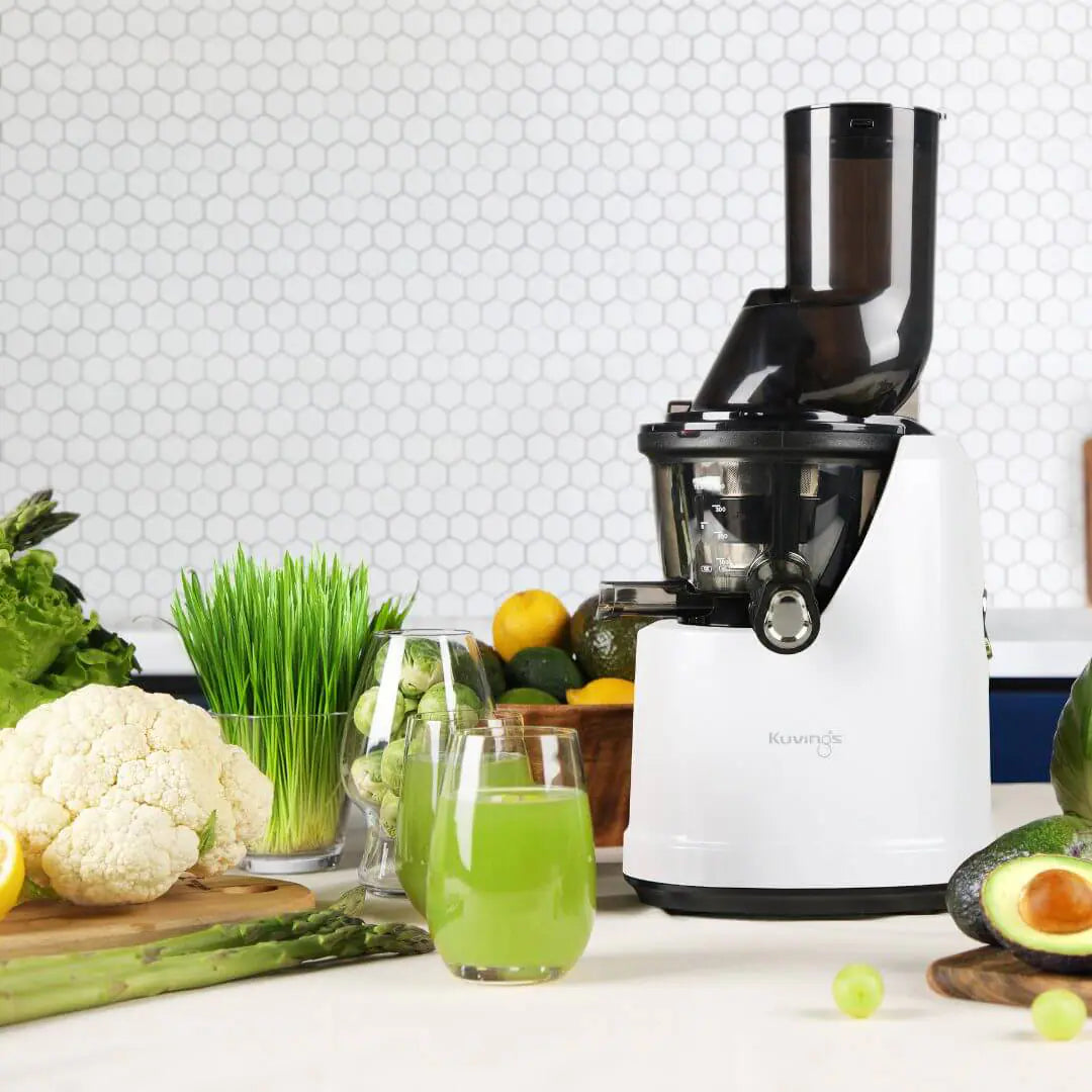 Kuvings C8000S Cold Press Juicer with Smoothie & Sorbet Strainers - White
