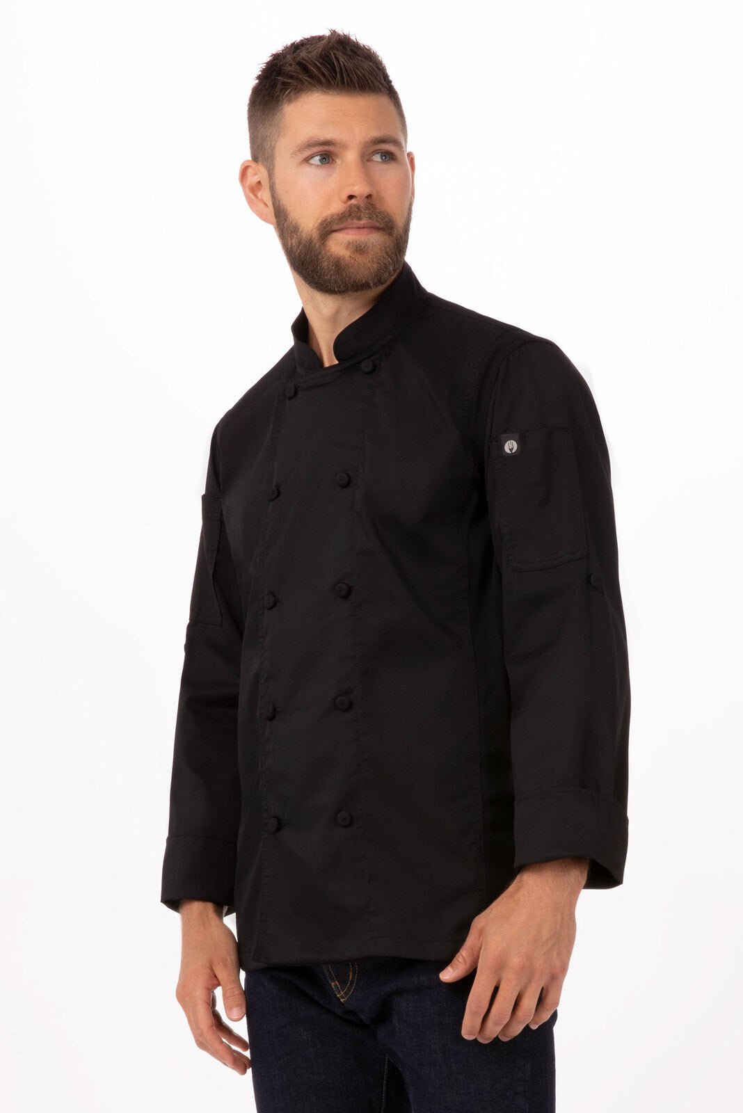 Chef Works Bowden Men's Chef Jacket - Black
