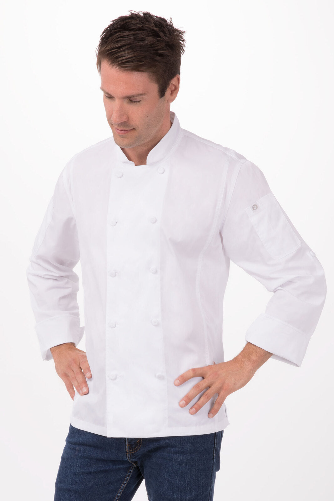 Chef Works Bowden Men's Chef Jacket - White