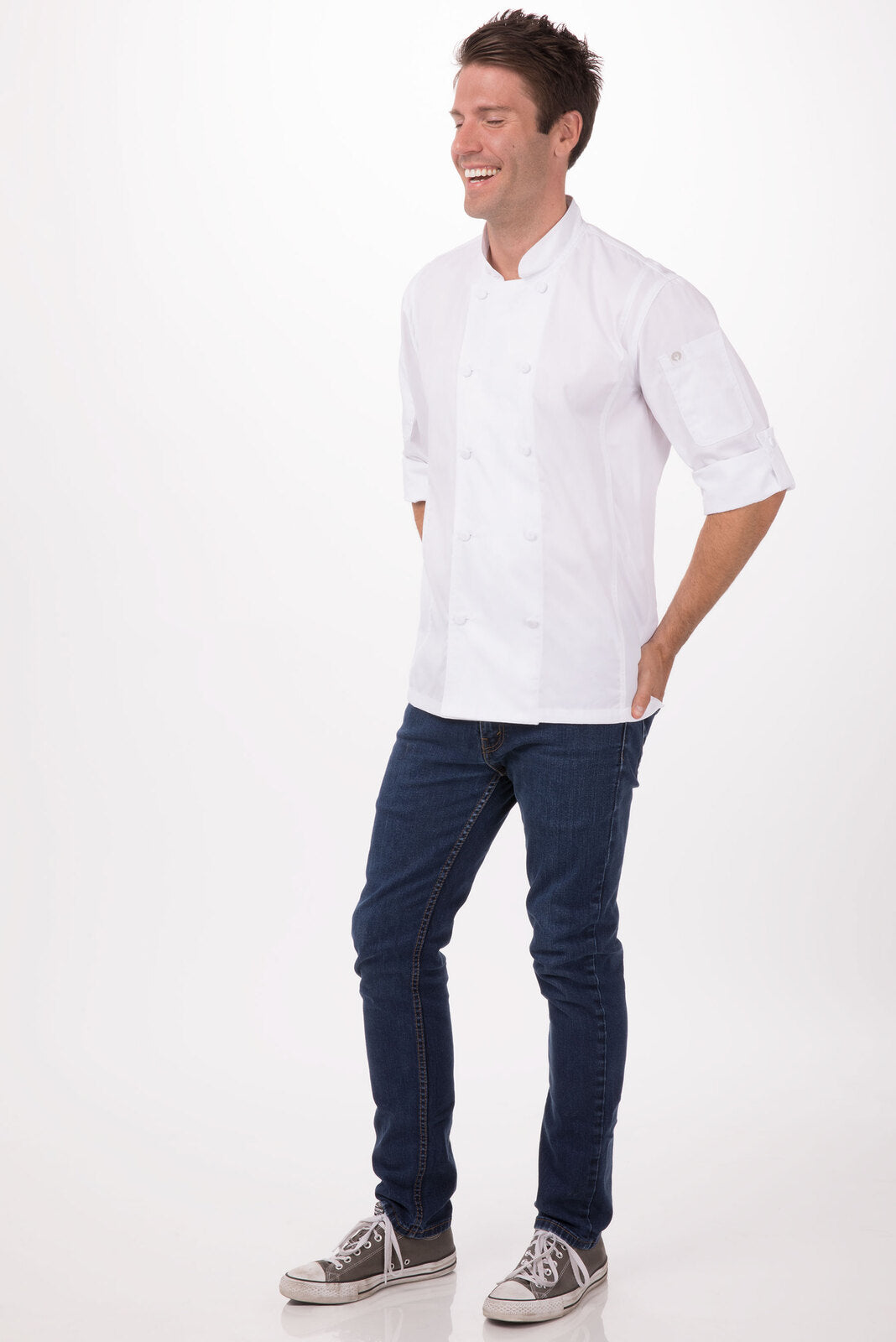 Chef Works Bowden Men's Chef Jacket - White