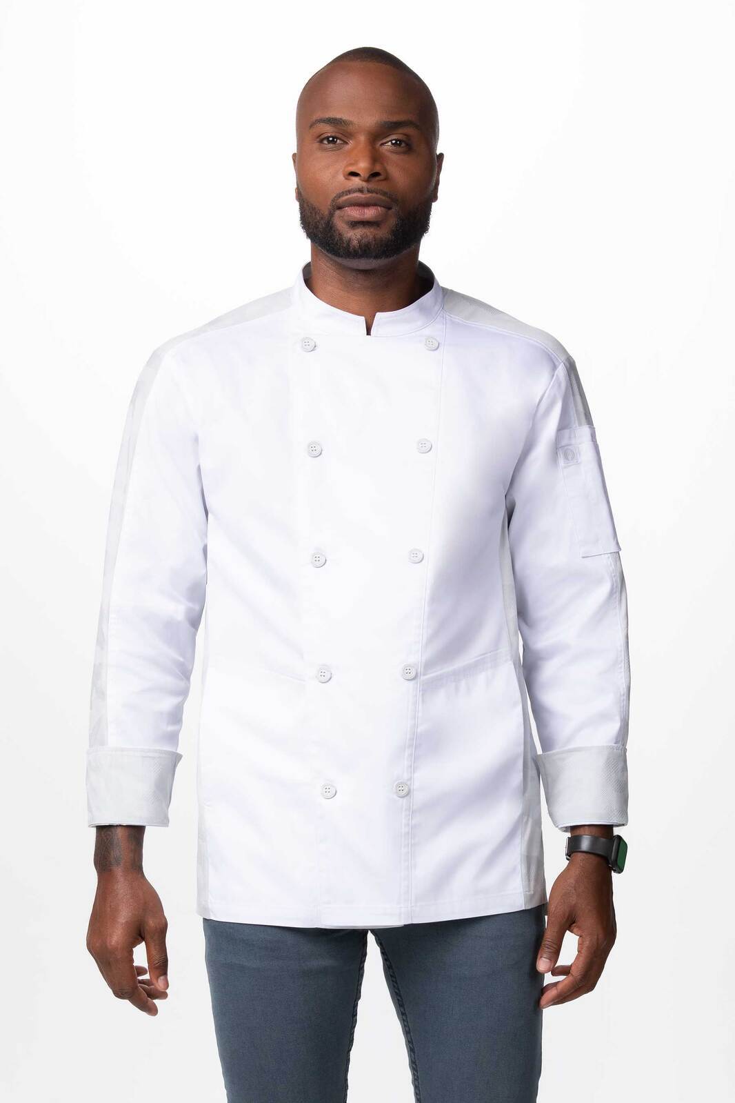 Chef Works Mojave Men's Chef Jacket- Green - White