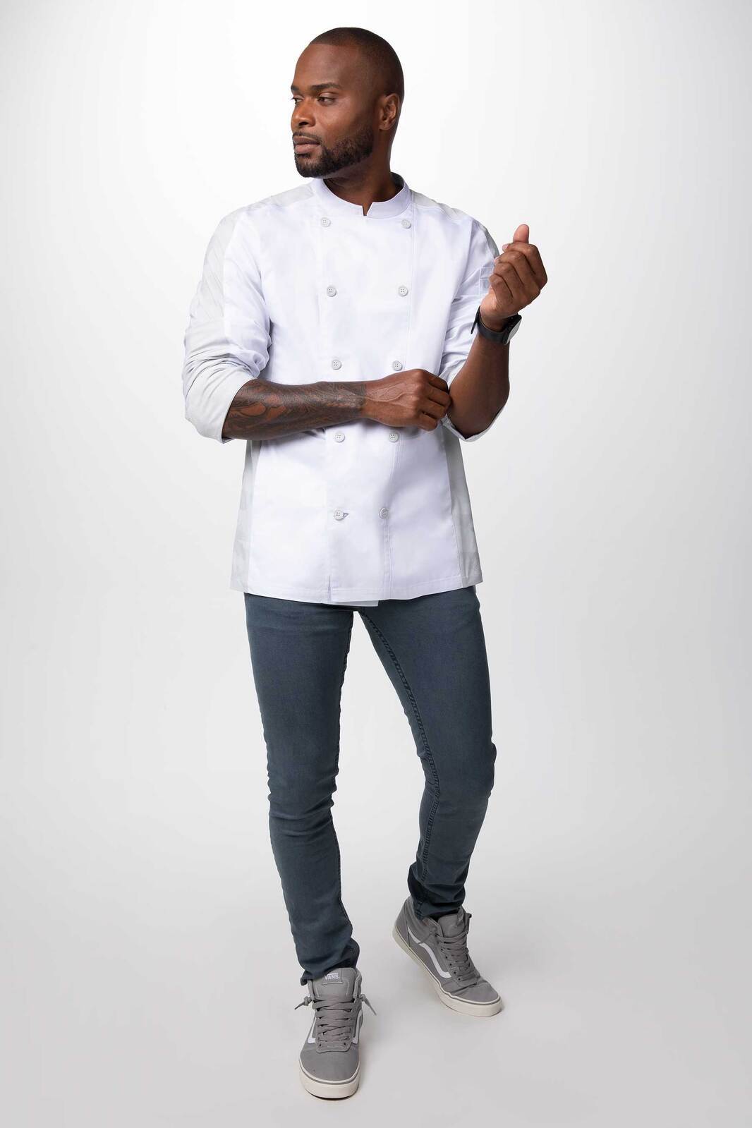 Chef Works Mojave Men's Chef Jacket- Green - White