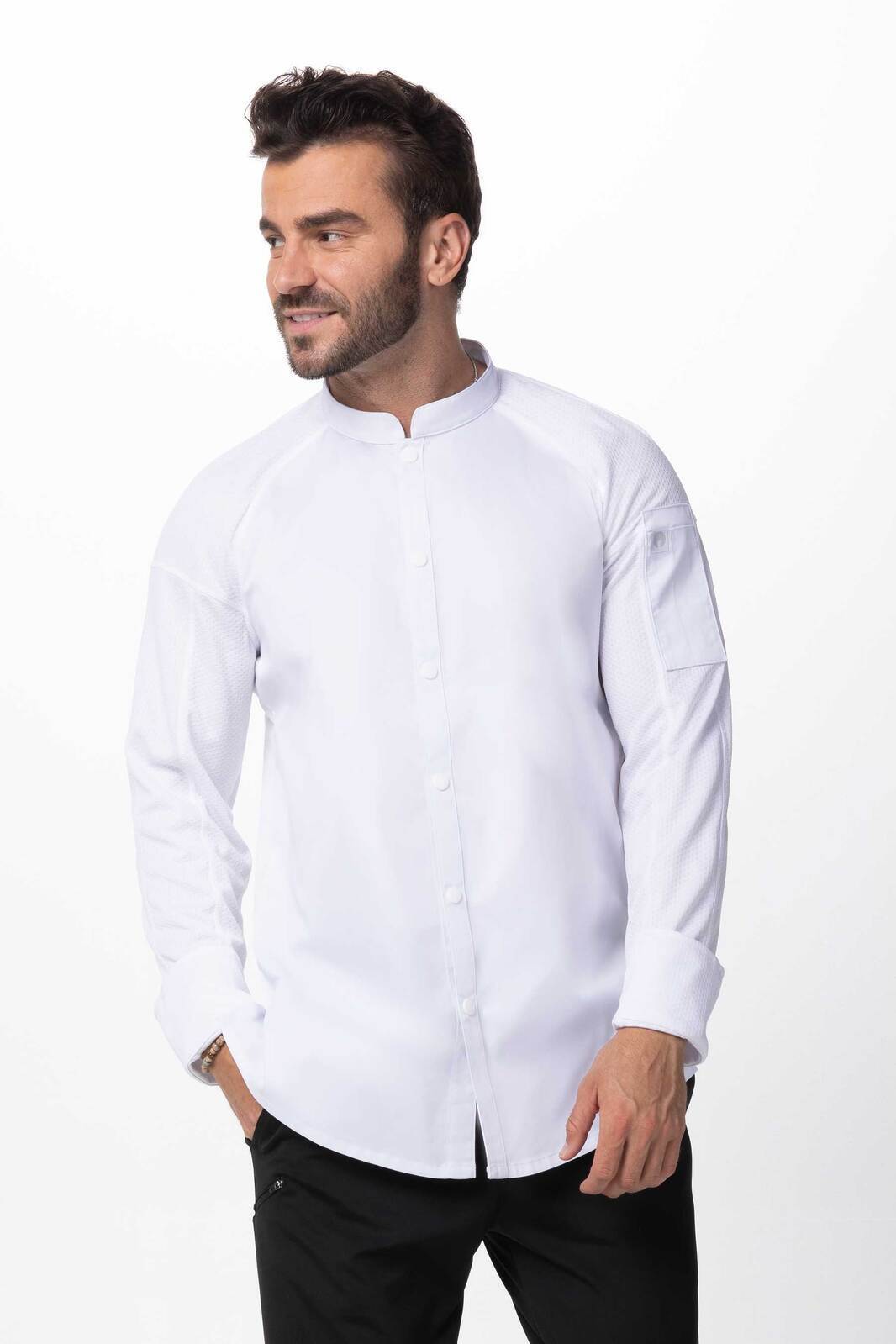Chef Works Tulum Men's Chef Jacket - White