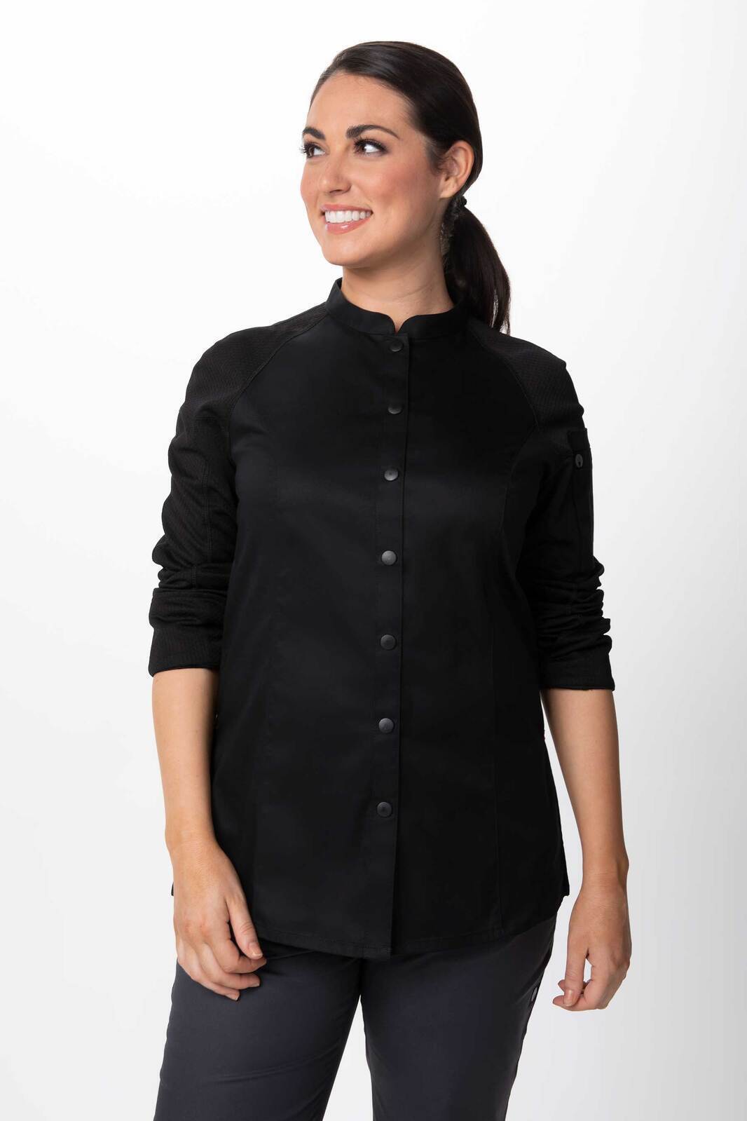 Chef Works Tulum Women's Chef Jacket - Black