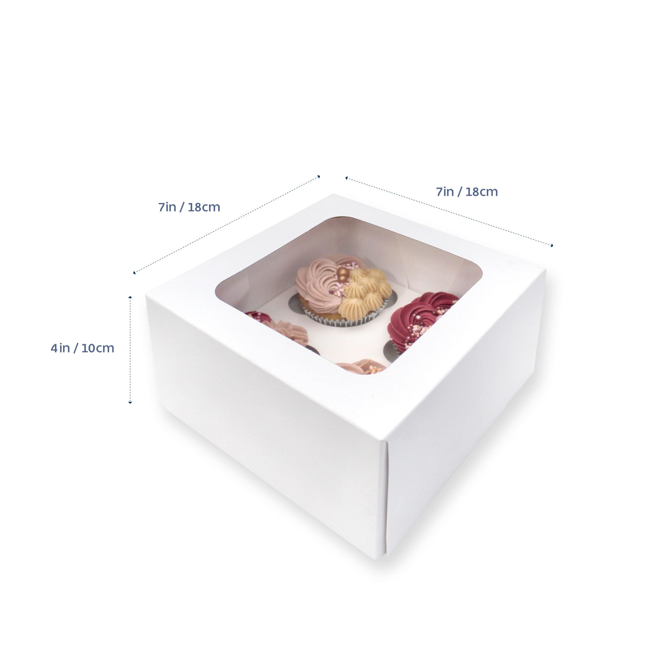 LOYAL Cupcake Box 4 Cavity with Insert