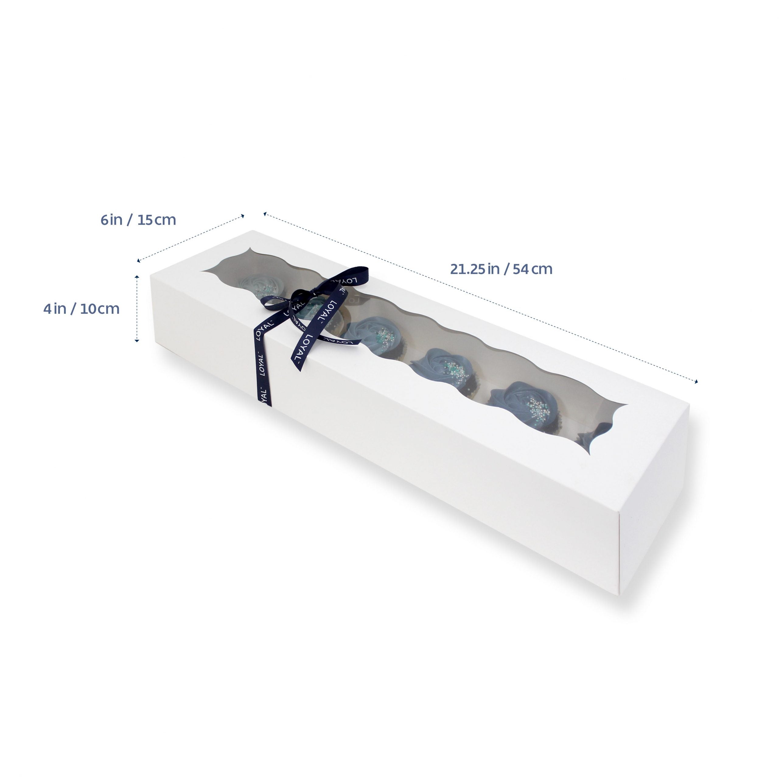 LOYAL Cupcake Box Long 12 Cavity (21x6x4")