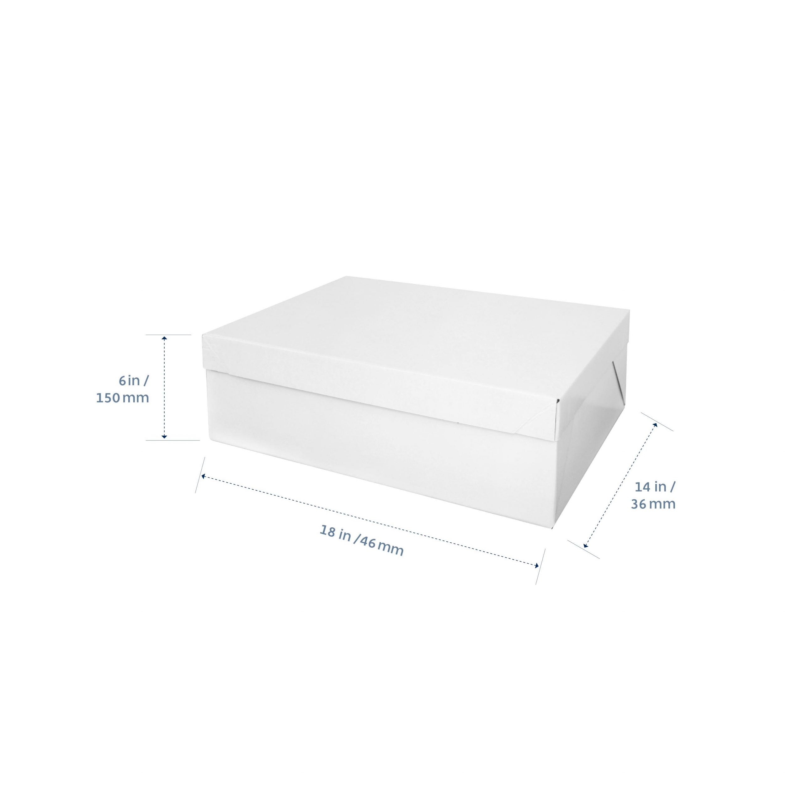 LOYAL Half Slab Cake Box with Lid 18 x 14 x 6 Inch (10 Pack)