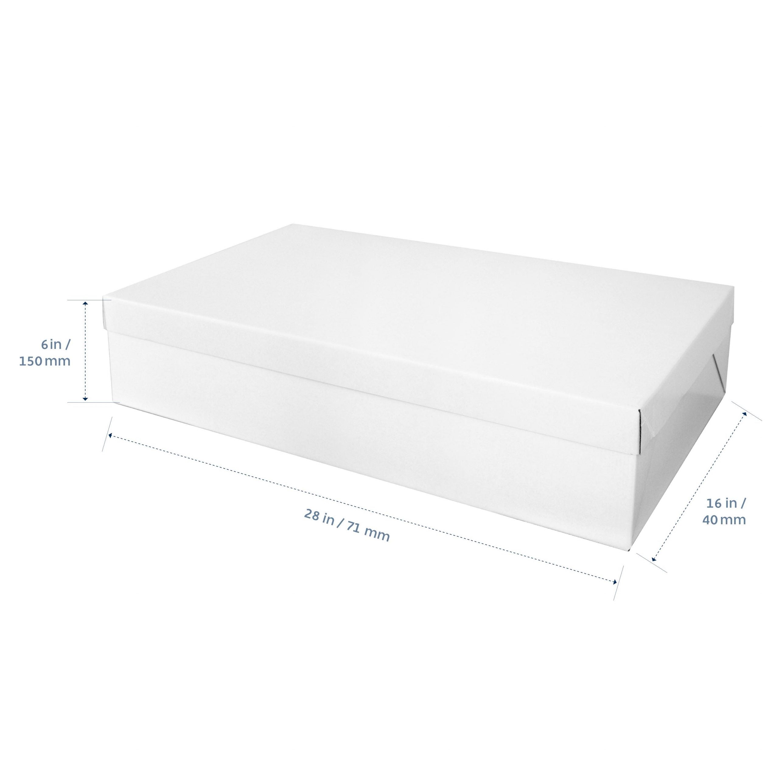 LOYAL Full Slab Cake Box with Lid 28 x 16 x 6 Inch
