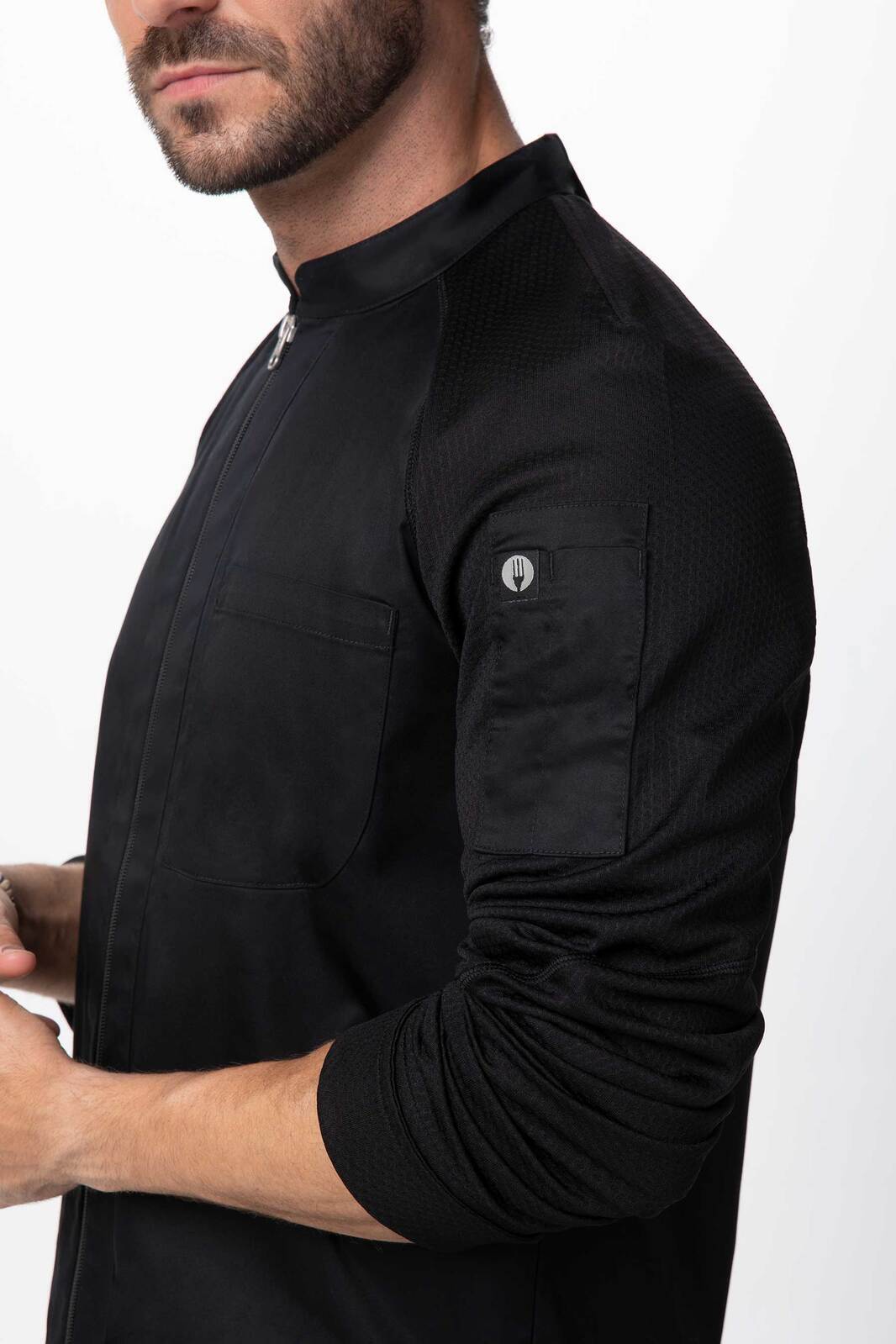 Chef Works Nepal Men's Chef Jacket - Black