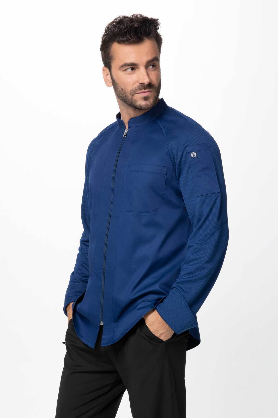 Chef Works Nepal Men's Chef Jacket - Blue