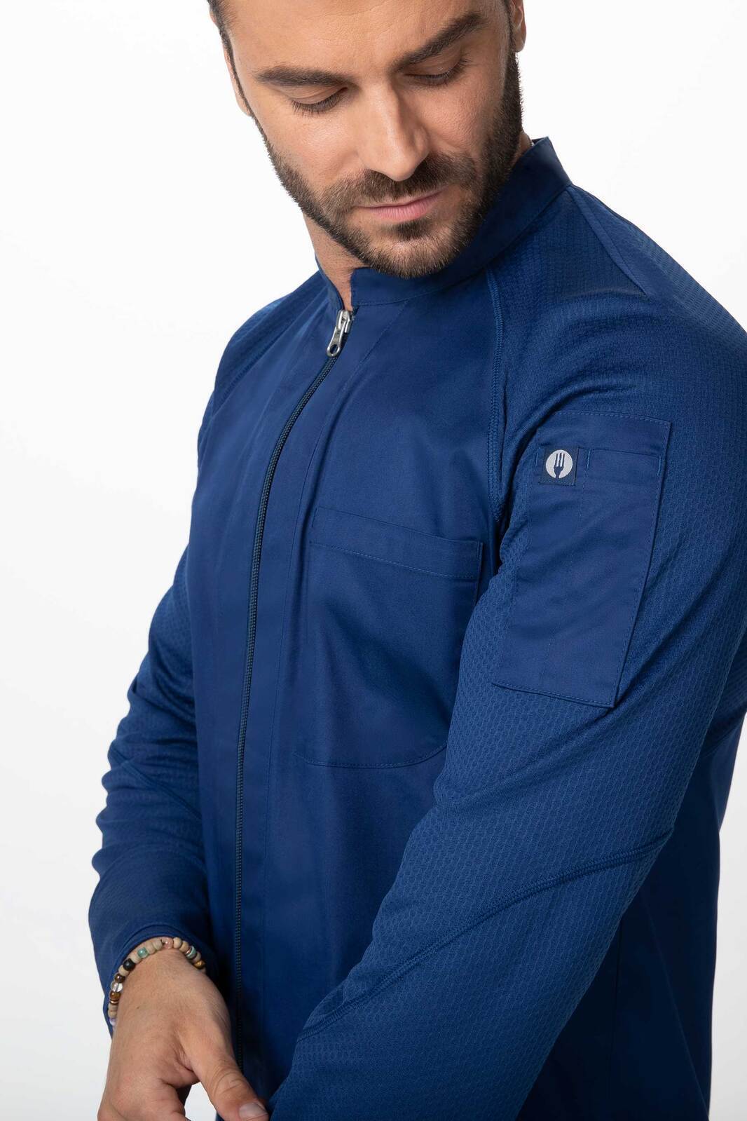 Chef Works Nepal Men's Chef Jacket - Blue