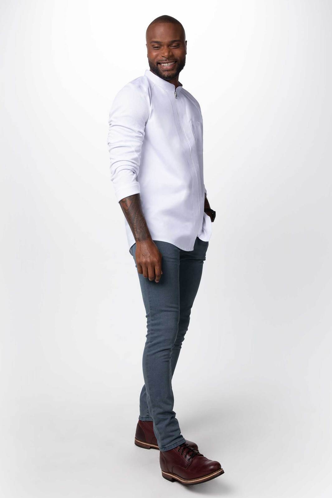 Chef Works Nepal Men's Chef Jacket - White