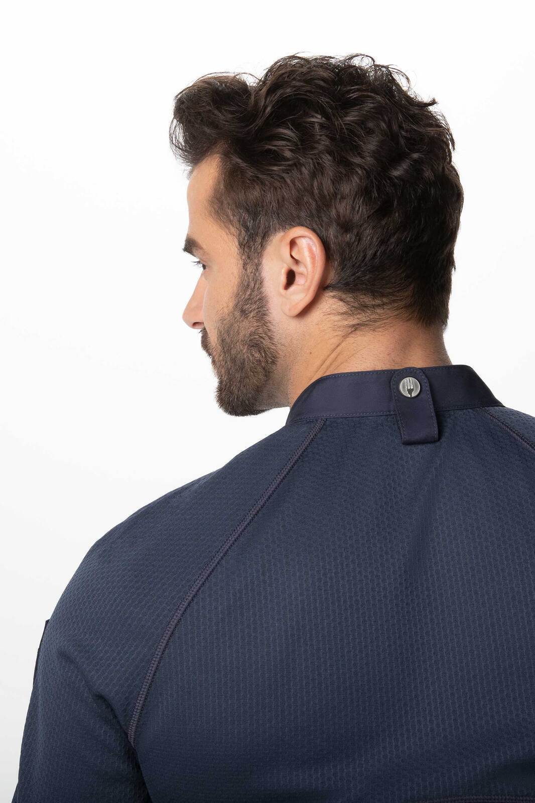 Chef Works Varkala Men's Chef Jacket- Natural - Grey