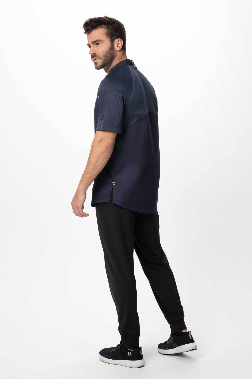 Chef Works Varkala Men's Chef Jacket- Natural - Grey