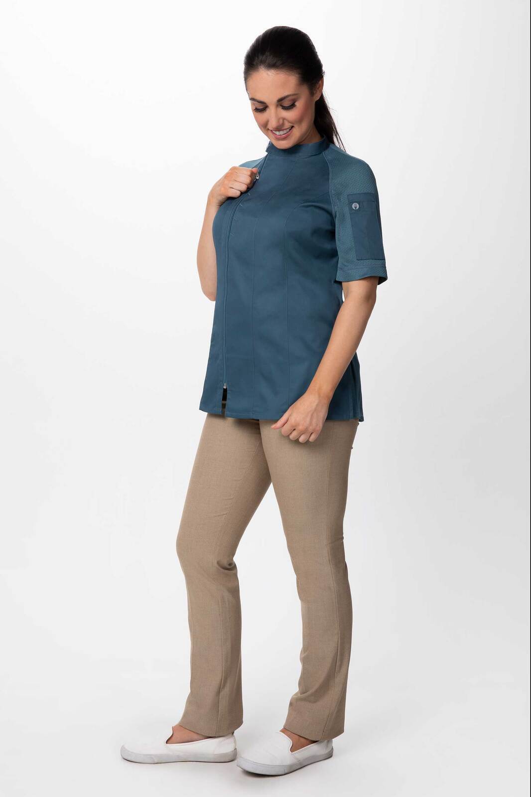Chef Works Varkala Women's Chef Jacket - Teal