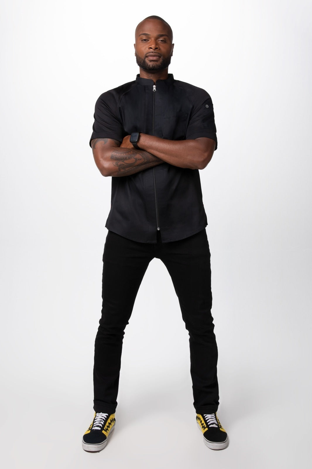 Chef Works Arcadia Men's Chef Jacket - Black