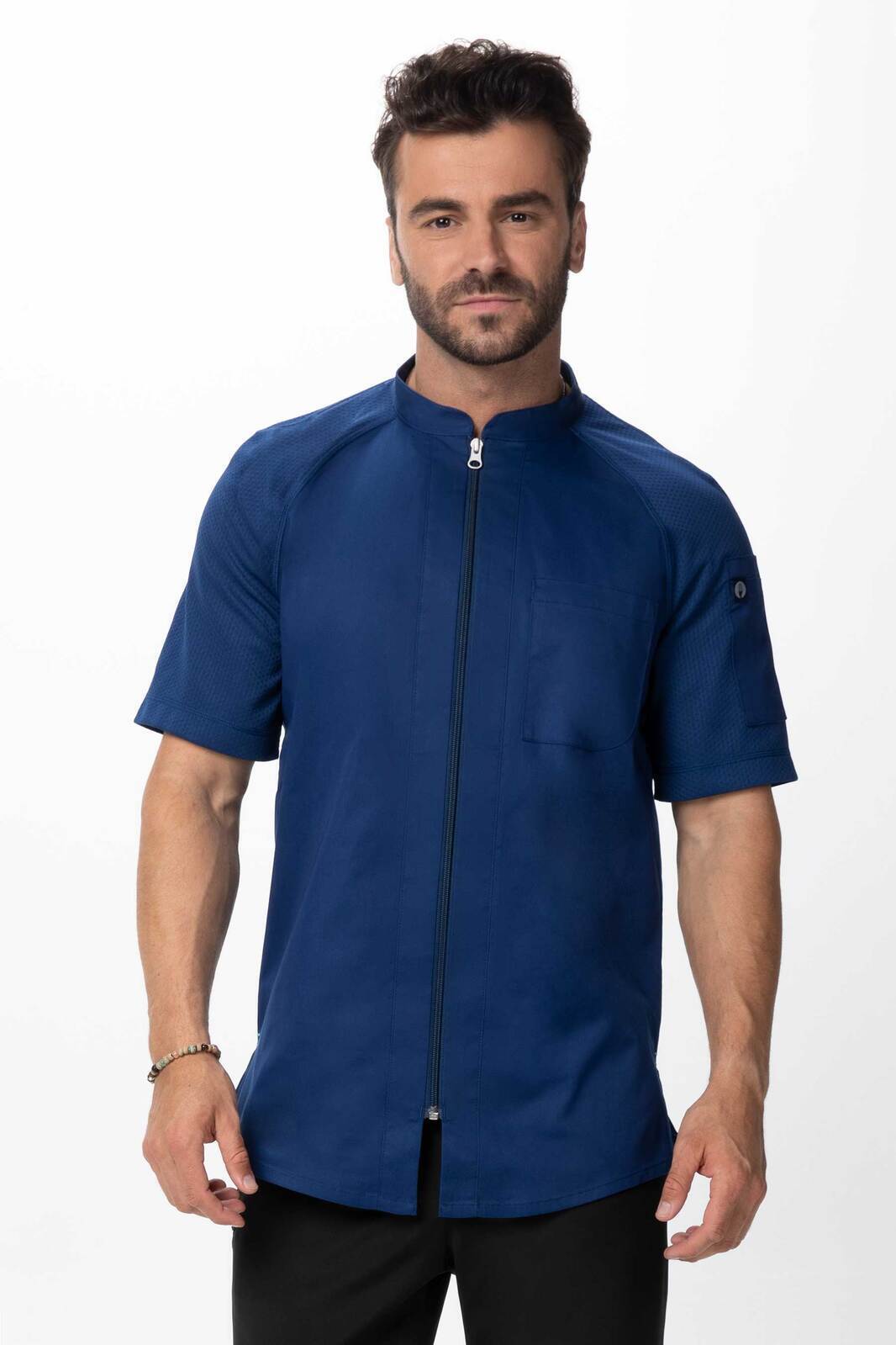 Chef Works Arcadia Men's Chef Jacket - Blue