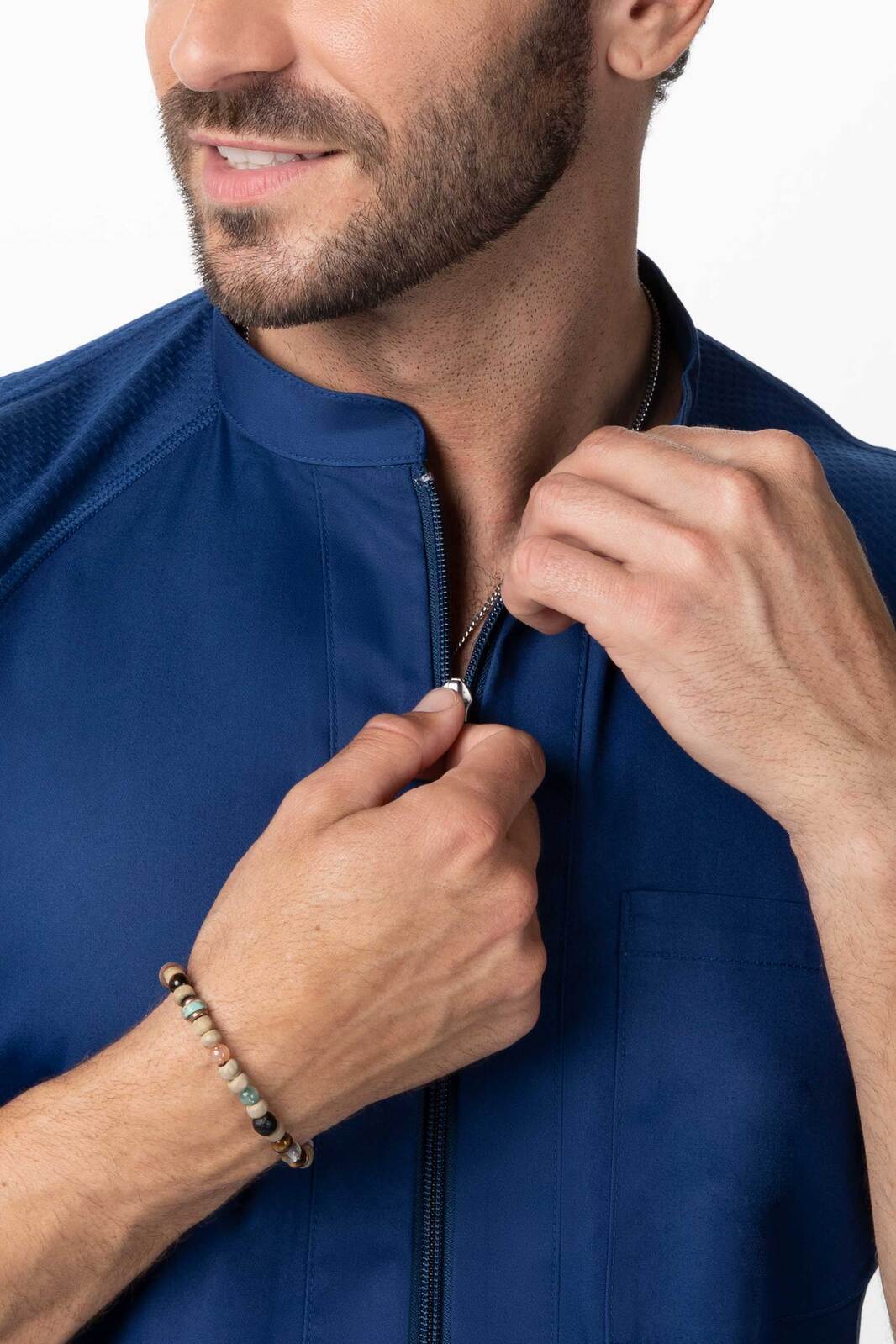 Chef Works Arcadia Men's Chef Jacket - Blue