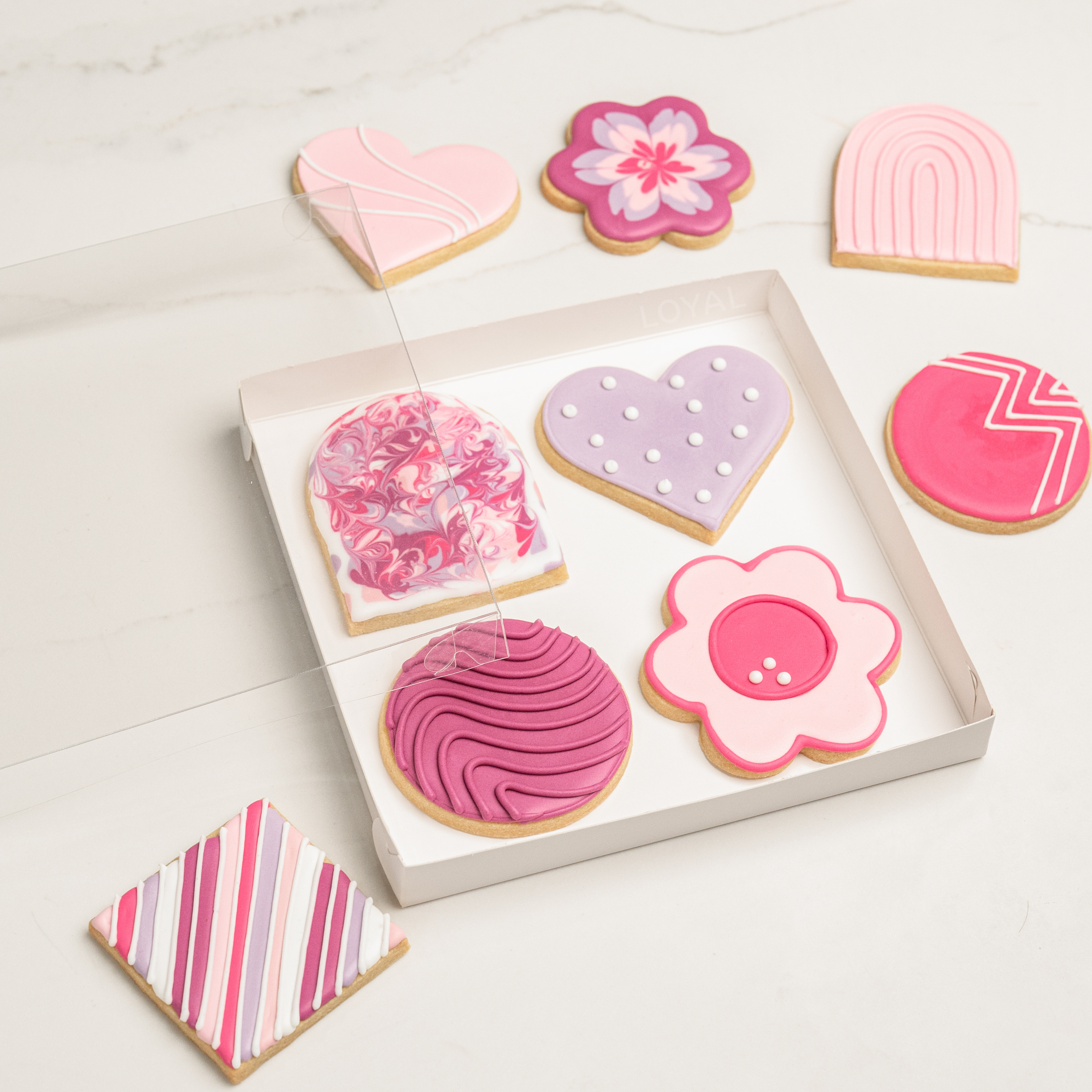 LOYAL Cookie Box Clear Lid 20cm x 20cm x 2.5cm
