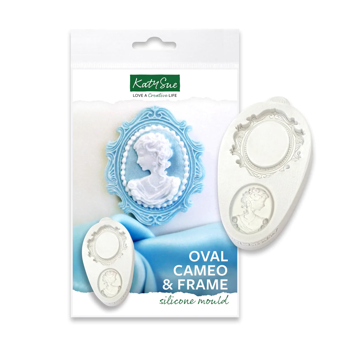 Katy Sue Silicone Mould Oval Cameo & Oval Frame
