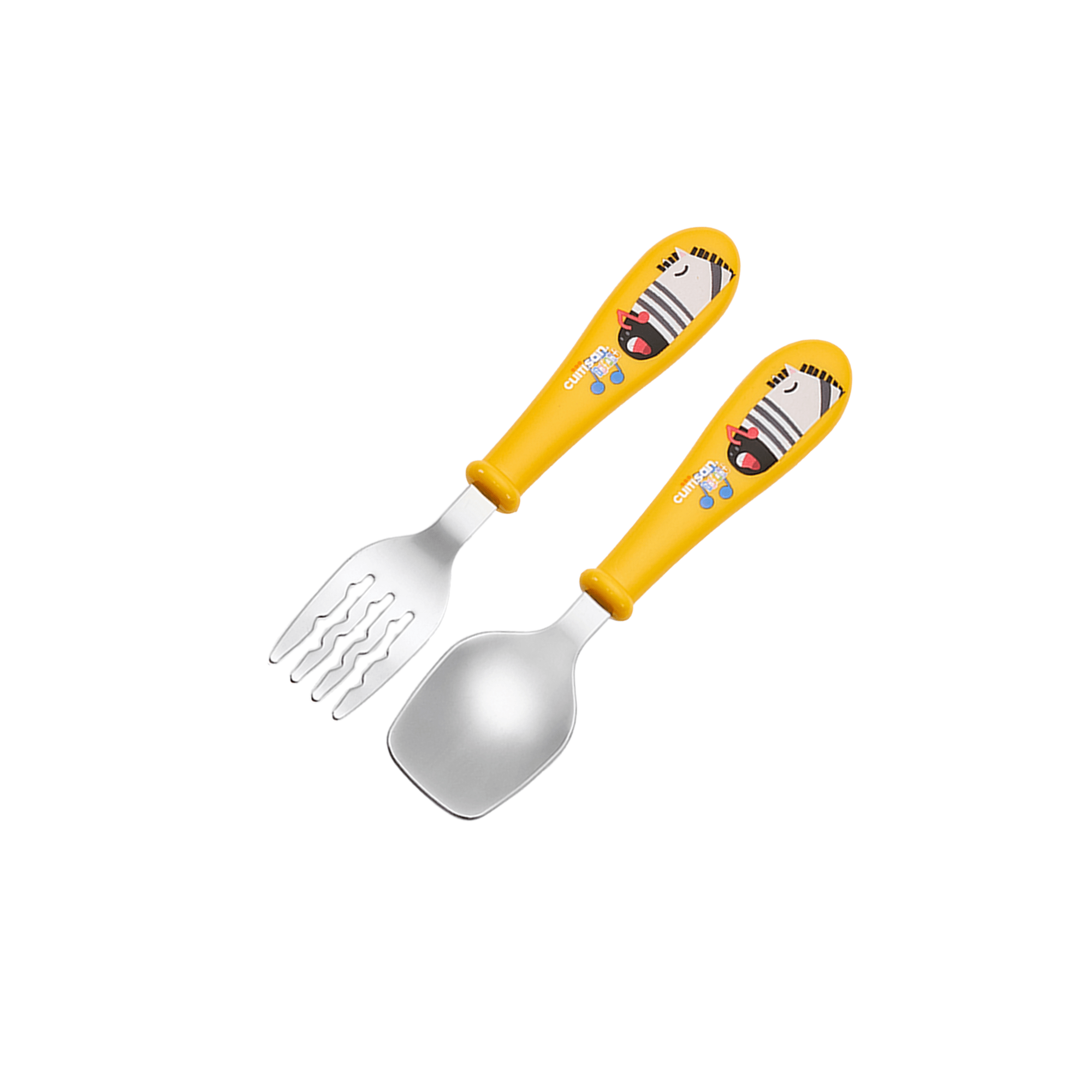 Cuitisan Infant Kid Spoon Fork Set Yellow