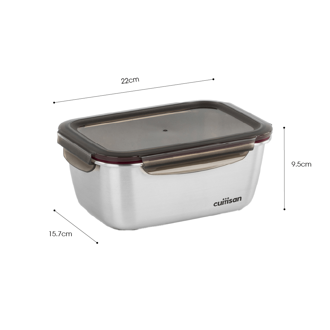 Cuitisan Flora Rectangle Container No.8 (1800ml) Pink