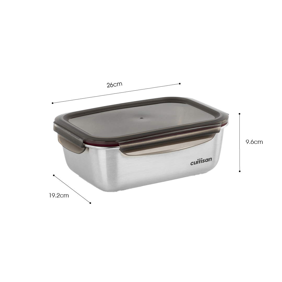 Cuitisan Flora Rectangle Container No.10 (2800ml) Light Blue