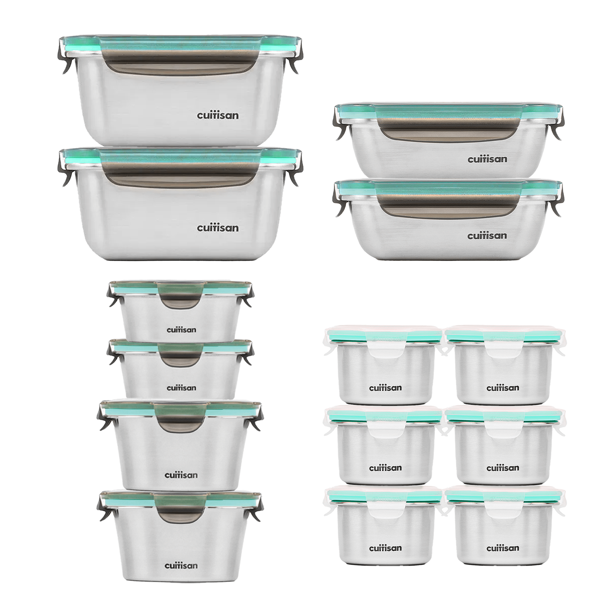 Cuitisan 14 Piece Petite Storage Set Teal