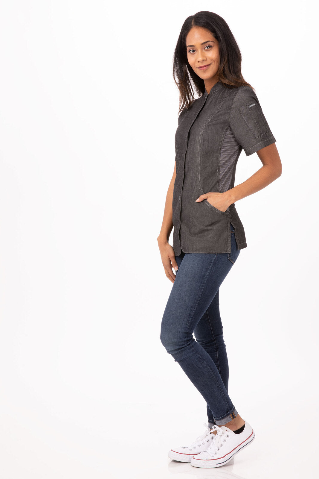 Chef Works Chelsea Women's Chef Jacket - Black