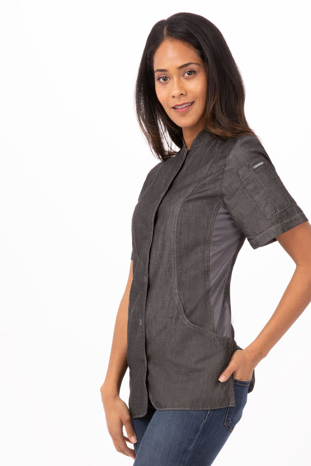 Chef Works Chelsea Women's Chef Jacket - Black