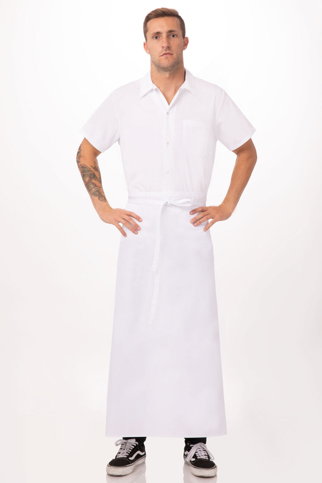 Chef Works Full-Length Chef Apron - White