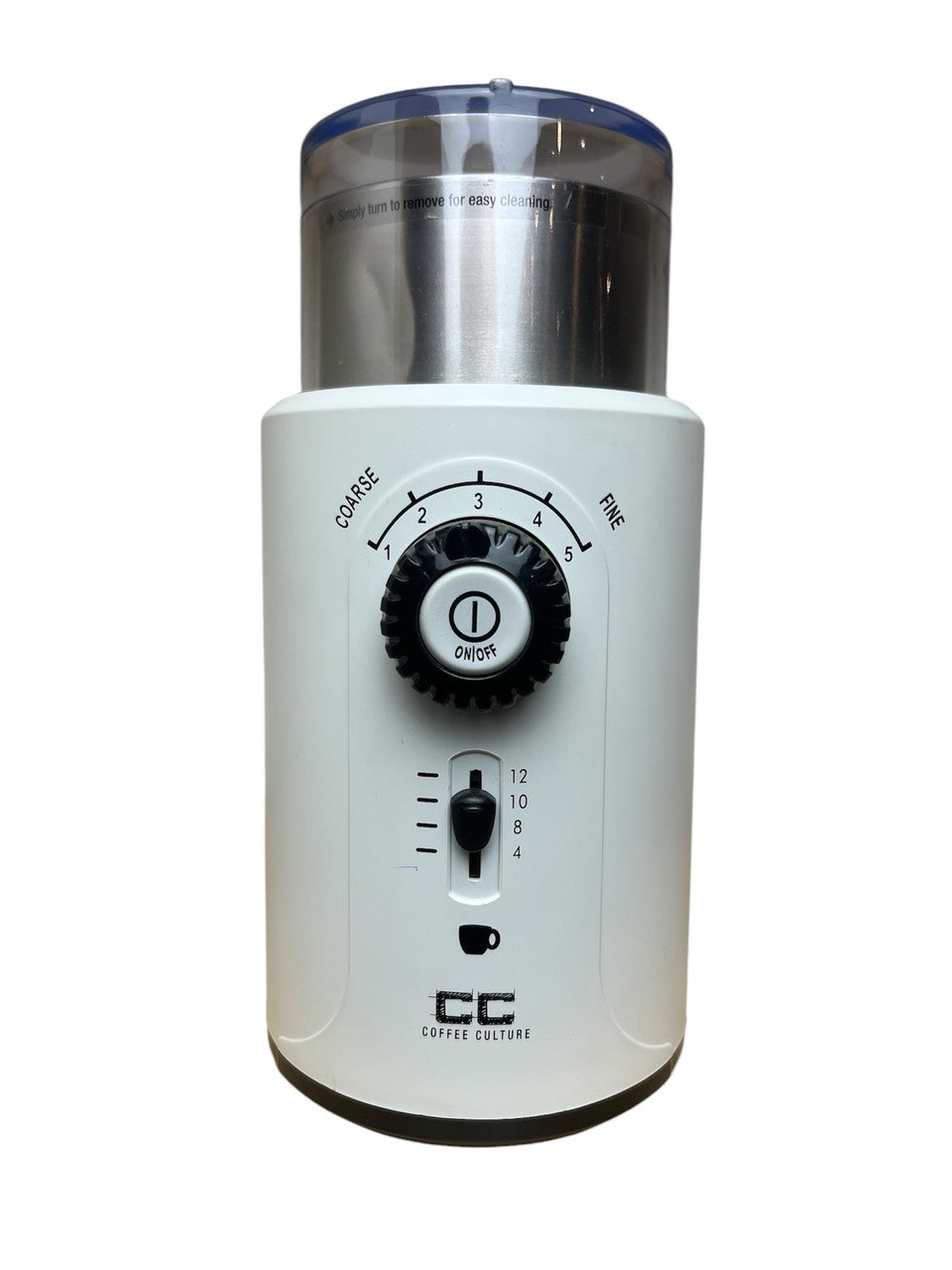 Coffee Culture Matt White Electric Coffee Grinder - 12 Cup