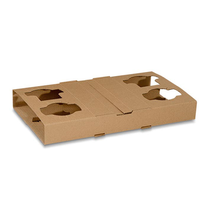ecoware Corrugated 4 Cell Cup Holder (Carton of 100)