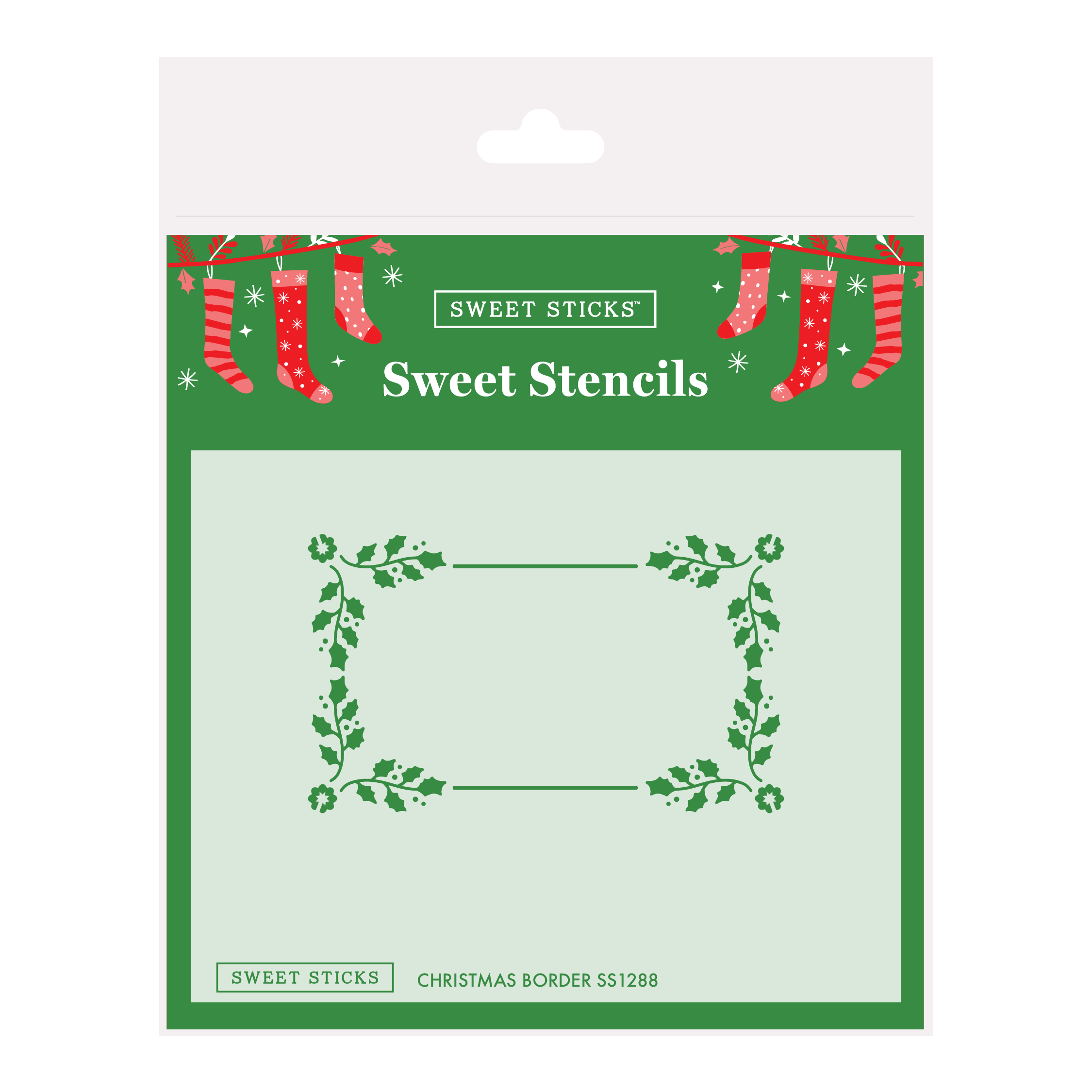 SWEET STICKS Sweet Stencils Christmas Range - Christmas Border