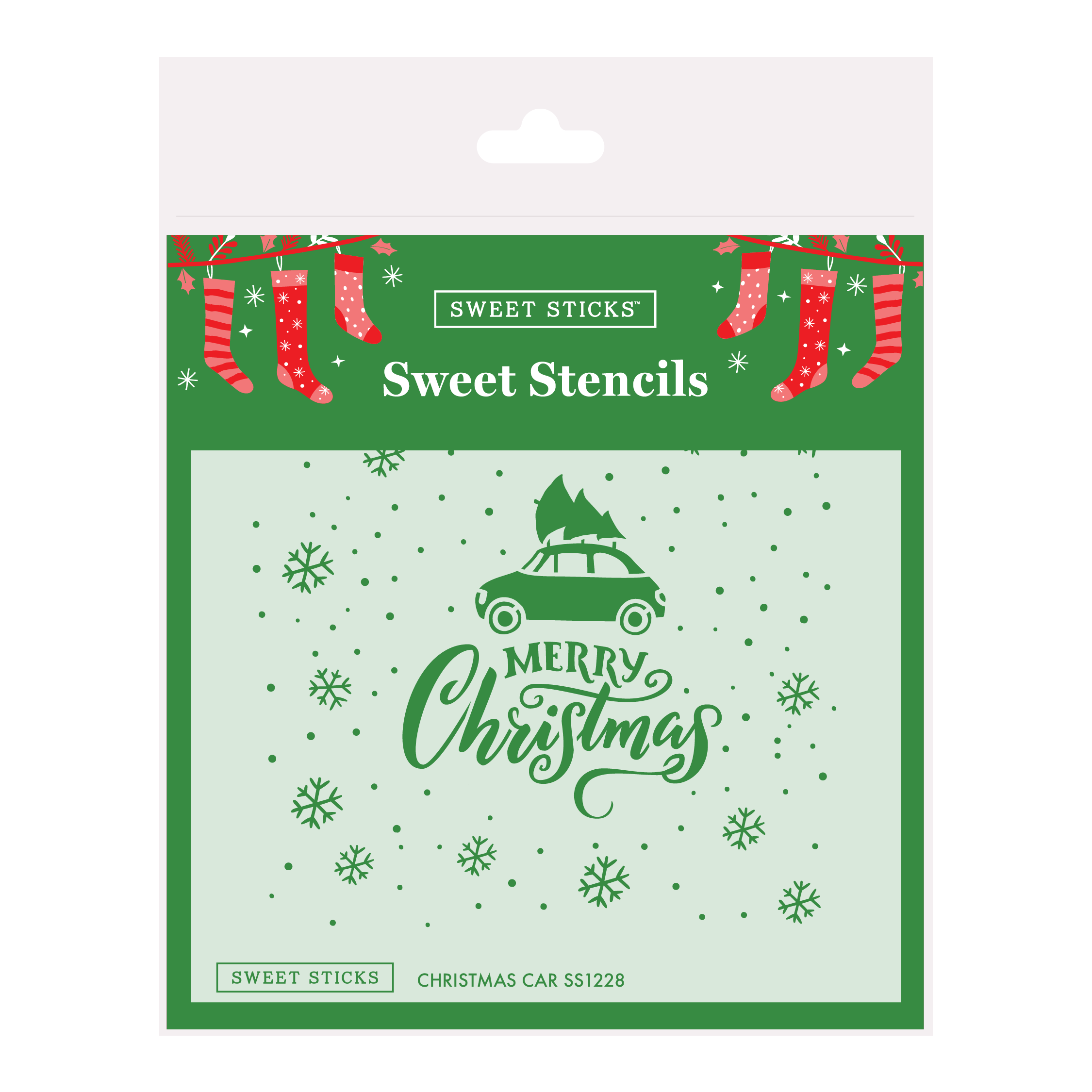 SWEET STICKS Sweet Stencils Christmas Range - Christmas Car
