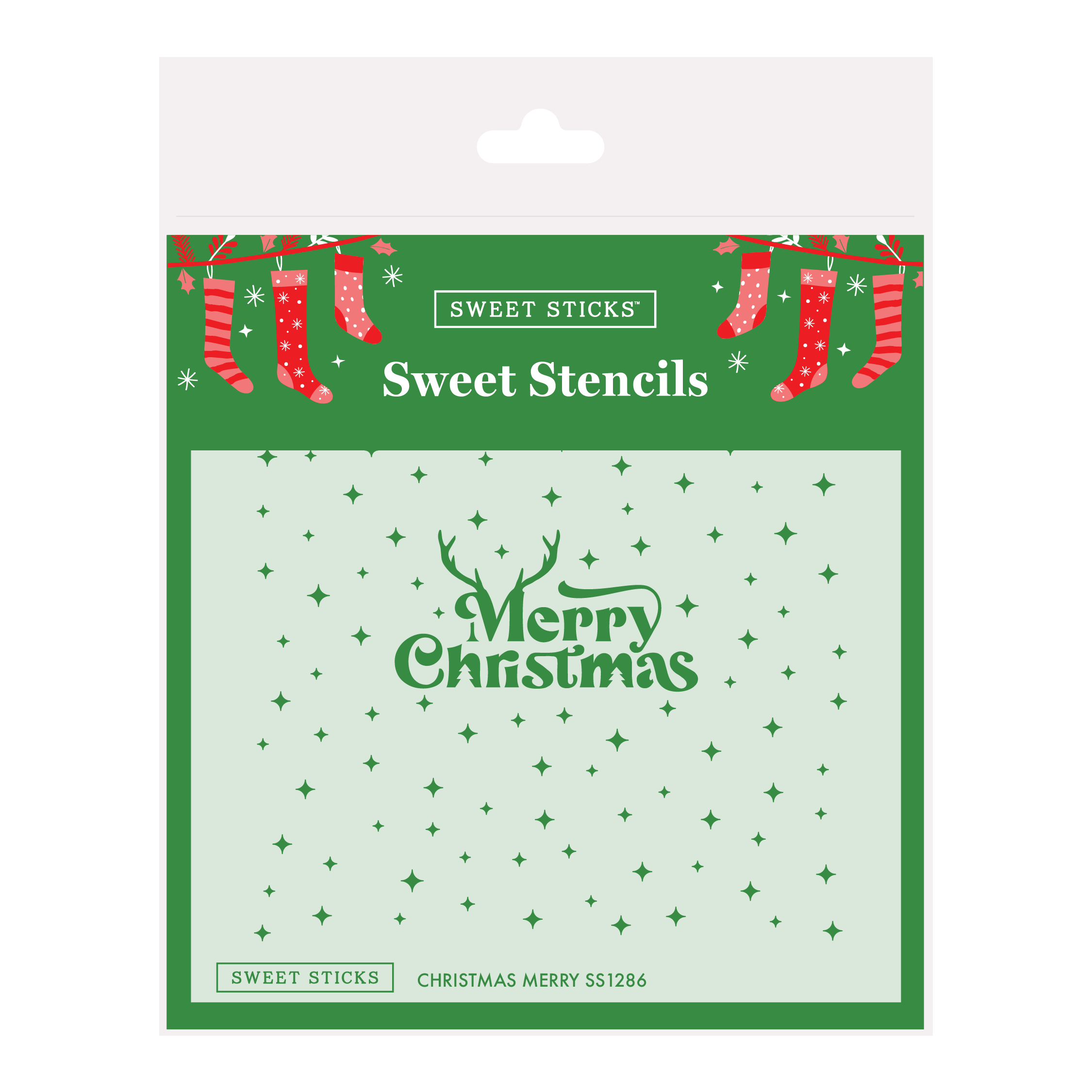 SWEET STICKS Sweet Stencils Christmas Range - Christmas Merry