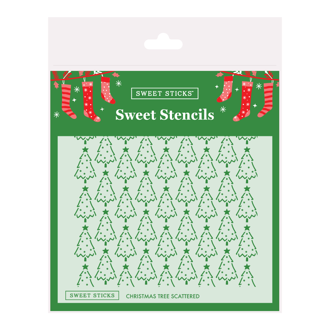 SWEET STICKS Sweet Stencils Christmas Range - Christmas Tree Scattered