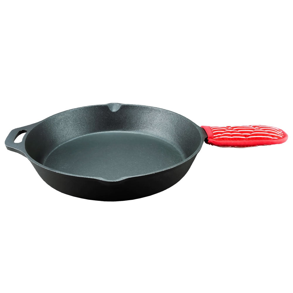 G&S Cast Iron (Pre-Seasoned) Frypan + Mitt 33cm