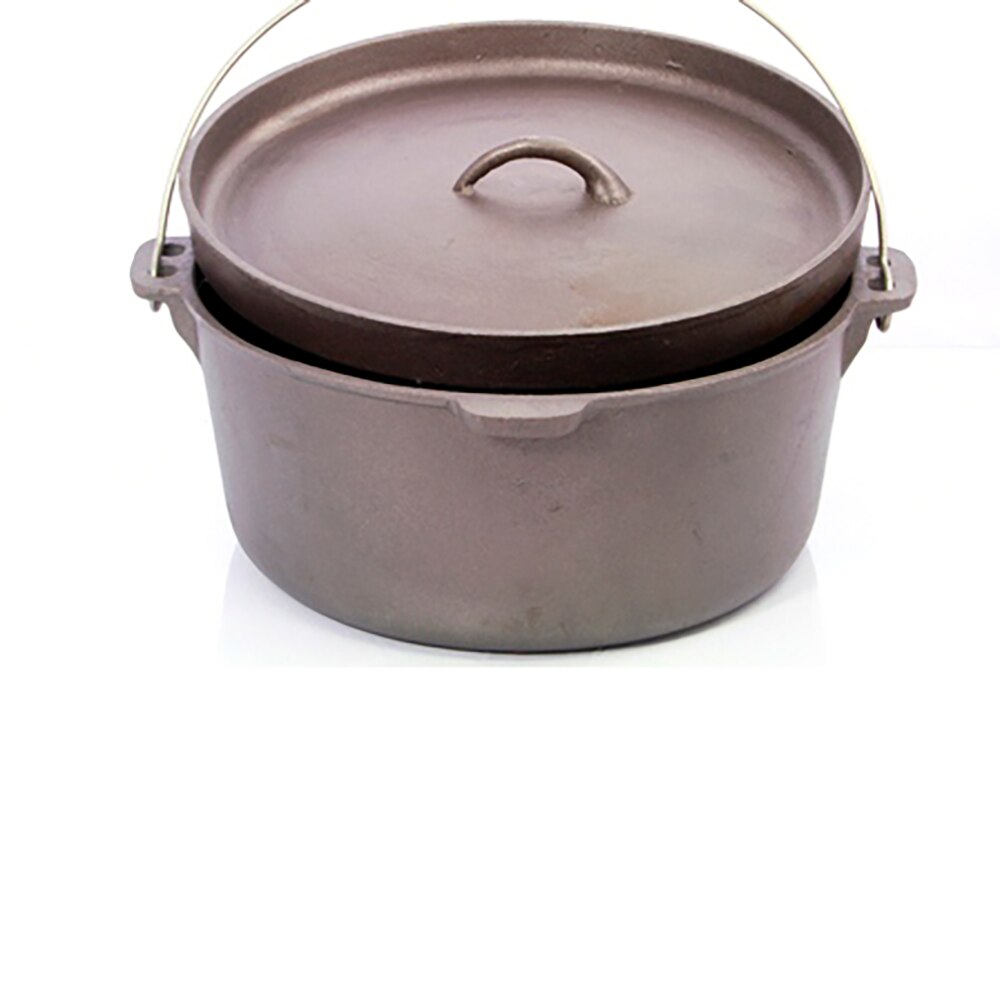 G&S Cast Iron (Pre-Seasoned) Camp Oven W/ Lipped Lid 13cm/9Qt