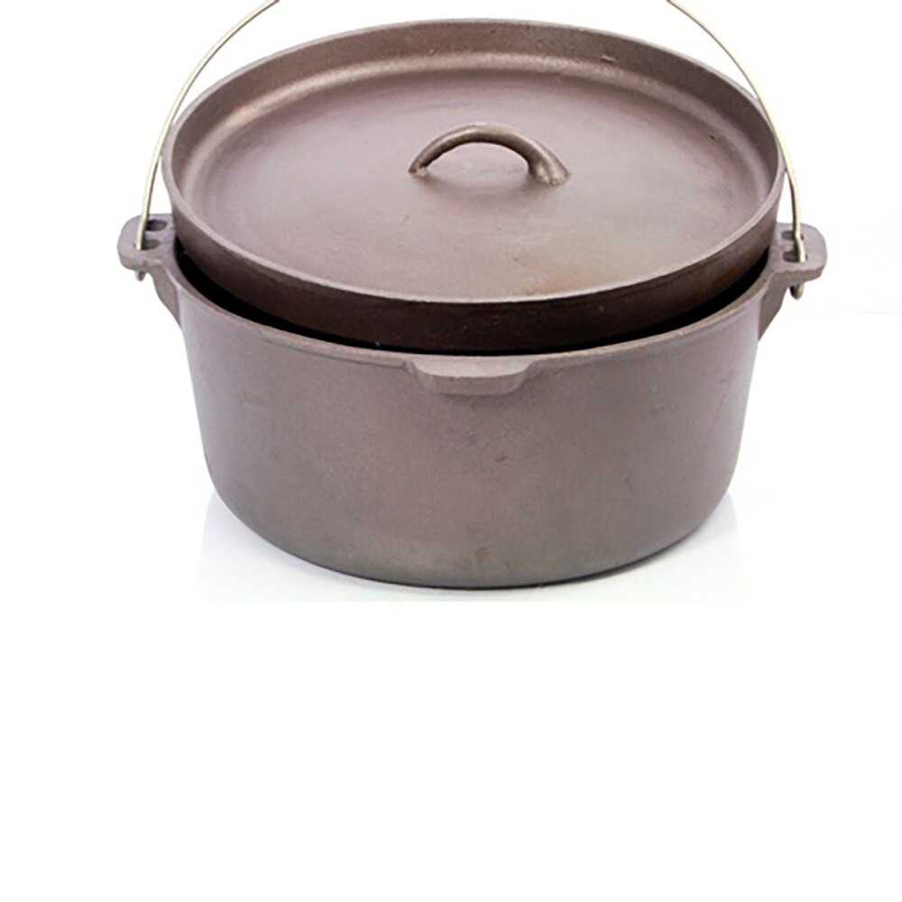G&S Cast Iron (Pre-Seasoned) Camp Oven W/ Lipped Lid 14cm/12Qt