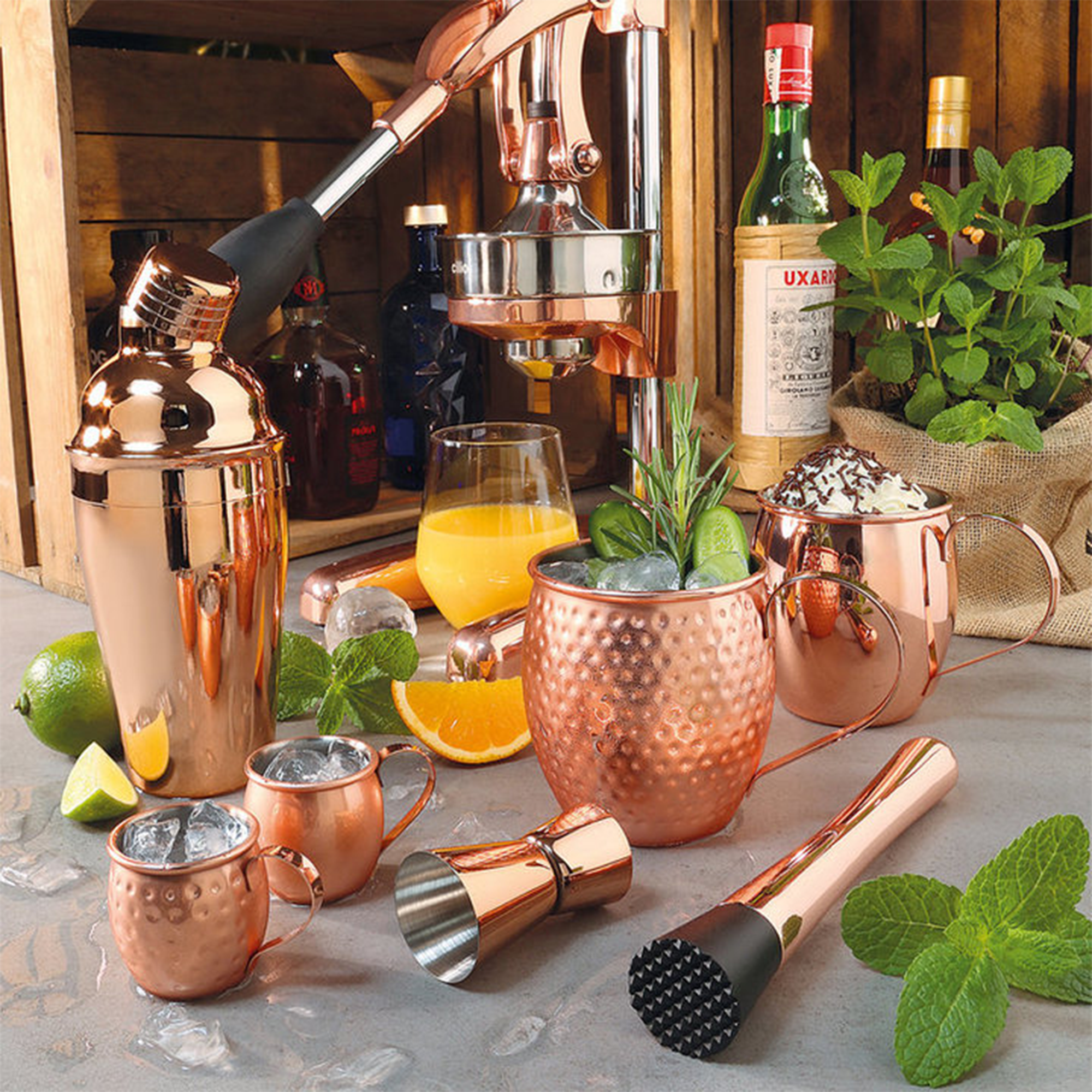 Cilio Cocktail Shaker – Copper Plated, 500ml